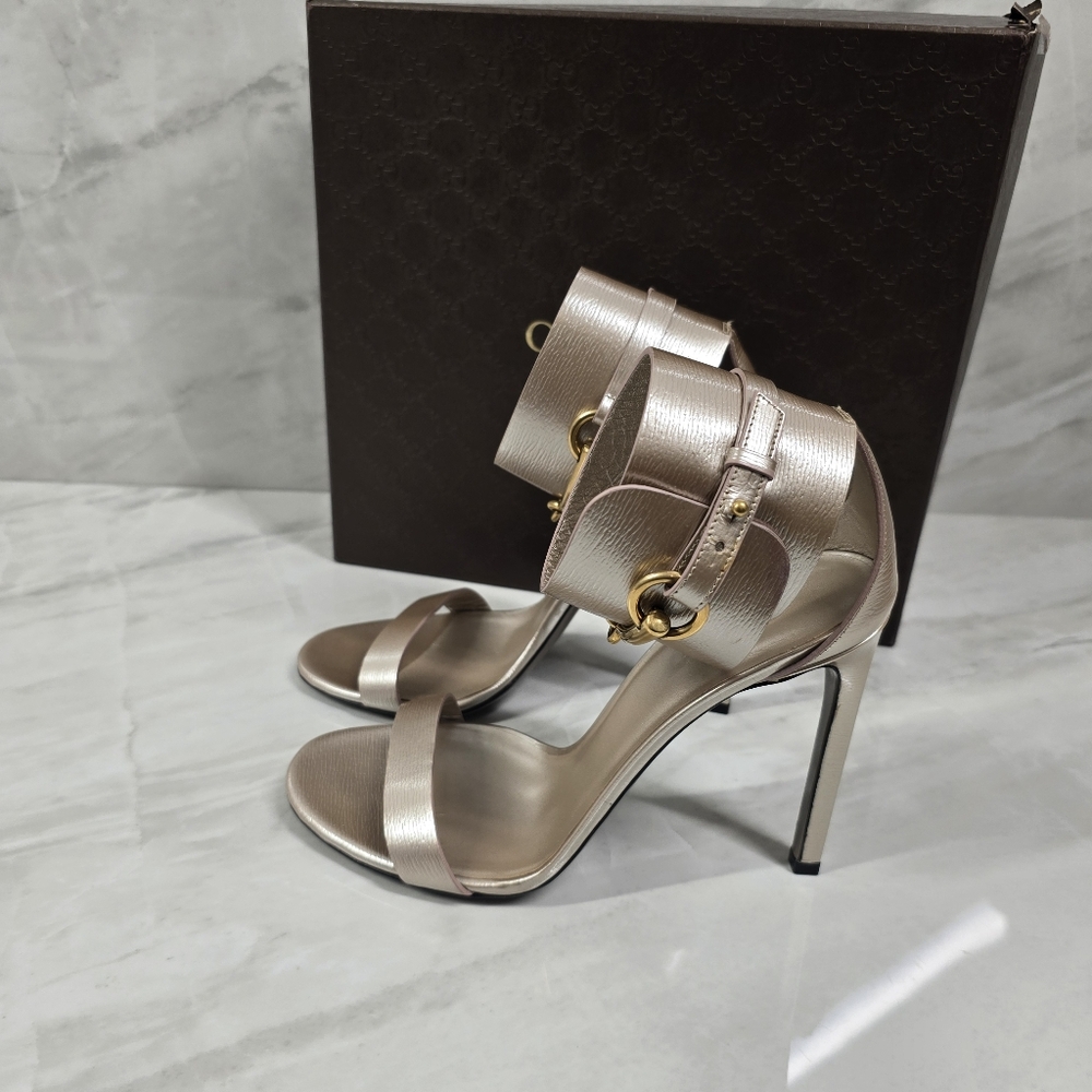 Gucci Horsebit Ankle Strap Heels - Picture 6 of 12